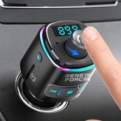 Bluetooth FM vysílač do auta 3v1 s LED displejem - černý