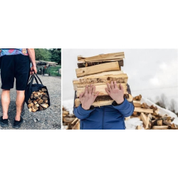Taška na dřevo - nosnost 20 kg (černá)