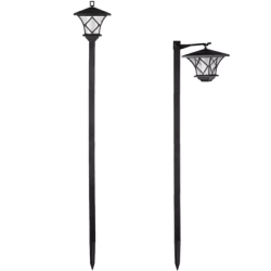 LED solární lampa s efektem plamene