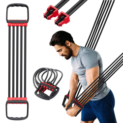 Fitness expander s 5 odporovými gumami