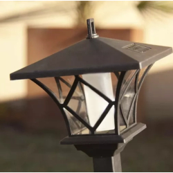 LED solární lampa s efektem plamene