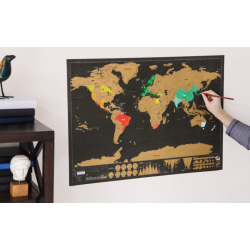 Stírací mapa světa (83x60cm)