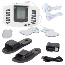 Svalový a nervový elektrostimulátor s akupunkturními papučemi (Verk)