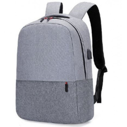 Sportovní batoh s USB portem 43 x 30 x 14 cm - šedý