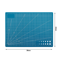 Dwustronna mata do cięcia A4 22 x 30 cm - niebieska