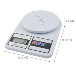 Elektronická kuchyňská váha - nosnost 10 kg (bílá)