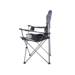 Zahradní a kempingová židle polstrovaná šedá s pouzdrem