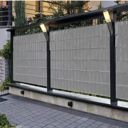 Páska na oplocení s klipy 450g/m2  - 19 cm x 35 m (šedá)