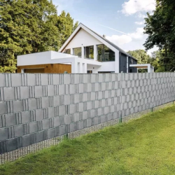 Páska na oplocení s klipy 450g/m2  - 19 cm x 35 m (šedá)