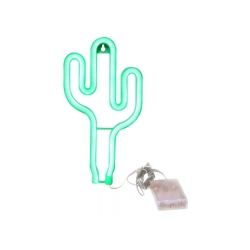 Neonová LED lampa kaktus - zelená 