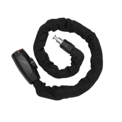 Bezpečnostní zámek na kolo s krytem 100 cm - černý