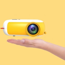 Mini přenosný videoprojektor Full HD - žlutý