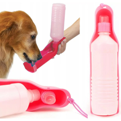 Velká cestovní láhev pro psa s miskou na vodu 500ml (APT)
