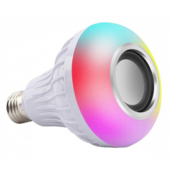 Barevná RGB LED žárovka 4,5W s reproduktorem  - E27
