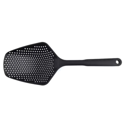 Łyżka kuchenna z cedzakiem - 34 cm czarna