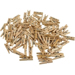 Dřevěné mini kolíčky 100 ks (Iso)