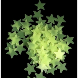 Fluorescenční svítící hvězdičky 100 ks (APT)