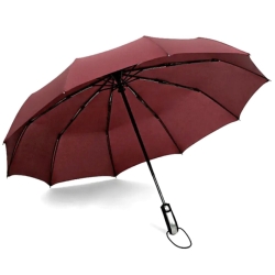 Automatický skládací deštník - červený