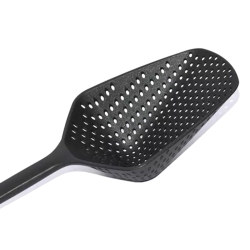 Łyżka kuchenna z cedzakiem - 34 cm czarna