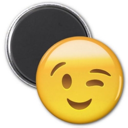 Skleněné magnetky na lednici 1 ks - smajlík