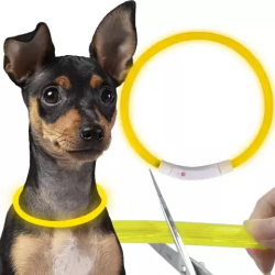 Flexibilní LED obojek pro psy - svítící