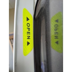 Reflexní nálepky na dveře auta - 4ks žlutá