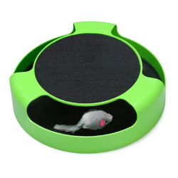 Interaktivní hračka pro kočky se škrabadlem - běžící myš