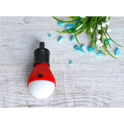Turistická LED lampa na baterie červená - žárovka