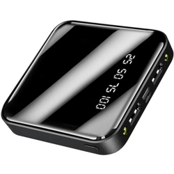 Kompaktní powerbanka s LCD displejem 4800 mAh - černá