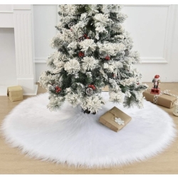 Podložka pod vánoční stromeček 120 cm - bílá