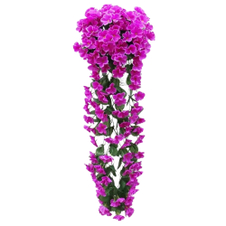 Závěsná luxusní dekorativní kytice orchidejí - purpurová