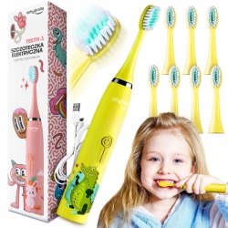 Elektrický zubní kartáček pro děti - žlutý