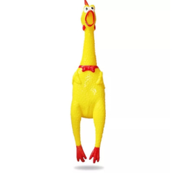 Gumová pískací hračka pro psy - kuře 17 cm