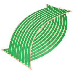 Samolepící reflexní pásky na kola zelené - 16 ks 8 mm