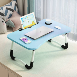 Skládací stolek pod notebook  60 x 27 x 40 cm - modrý