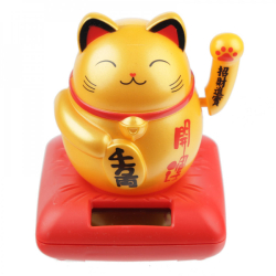 Solární dekorativní soška kočky Maneki Neko