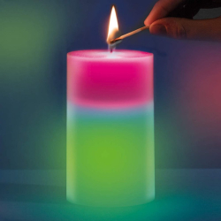 Vosková svíčka měnící barvy - LED svíčka RGB