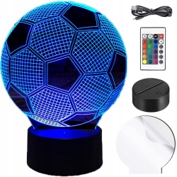 3D Noční LED lampa - fotbalový míč