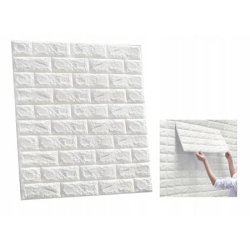3D Samoprzylepna tapeta/panel 77 cm x 70 cm - Imitacja biała cegła 