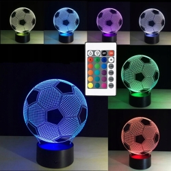 3D Nočná LED lampa - futbalová lopta