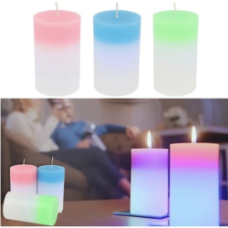 Vosková svíčka měnící barvy - LED svíčka RGB