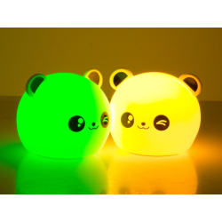 Dětská noční RGB LED lampička s dálkovým ovládáním - Panda 1200mAh
