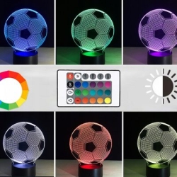 3D Nočná LED lampa - futbalová lopta