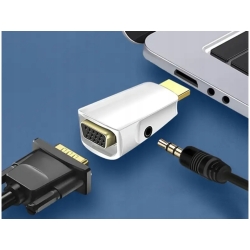 HDMI VGA adaptér - černá nebo bílá barva