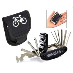 Cyklistická multifunkční sada klíčů na opravu + pouzdro - multitool (APT)