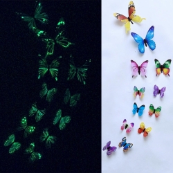 Fluorescenční svítící motýli  - 12 ks (Mix barev) APT AG683D