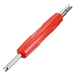 Oboustranný šroubovák na vložky ventilů 13 cm - červený 