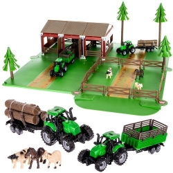 Farma se zvířaty a traktory pro děti - 102 ks