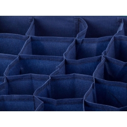 Textilní organizér do zásuvky na prádlo 12 přihrádek - modrý