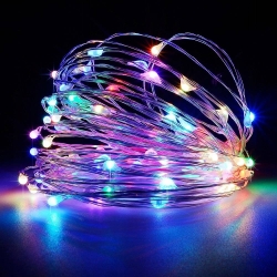 Dekorativní světelný řetěz s 50 LED - vícebarevný